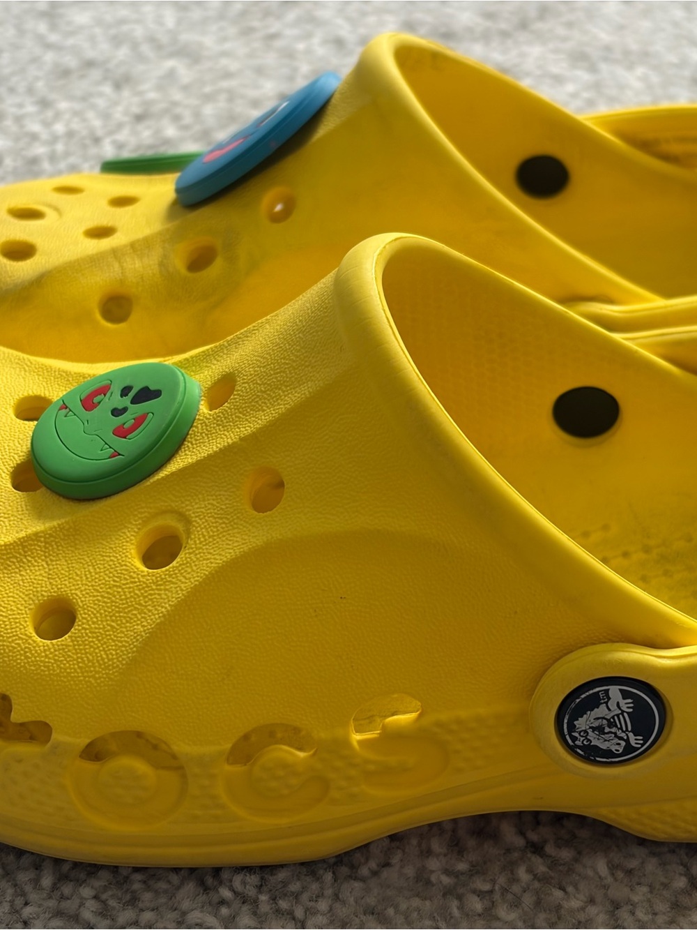 CROCS Kids Classic Clog in Bright Yellow with Jibbitz
